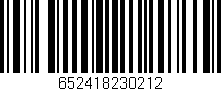 Código de barras (EAN, GTIN, SKU, ISBN): '652418230212'