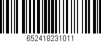 Código de barras (EAN, GTIN, SKU, ISBN): '652418231011'