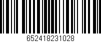 Código de barras (EAN, GTIN, SKU, ISBN): '652418231028'