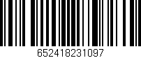 Código de barras (EAN, GTIN, SKU, ISBN): '652418231097'