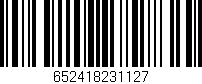 Código de barras (EAN, GTIN, SKU, ISBN): '652418231127'