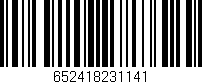 Código de barras (EAN, GTIN, SKU, ISBN): '652418231141'