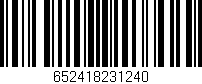 Código de barras (EAN, GTIN, SKU, ISBN): '652418231240'