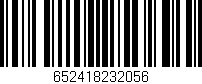 Código de barras (EAN, GTIN, SKU, ISBN): '652418232056'