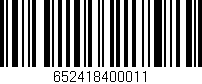 Código de barras (EAN, GTIN, SKU, ISBN): '652418400011'