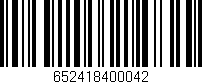 Código de barras (EAN, GTIN, SKU, ISBN): '652418400042'