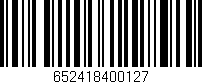 Código de barras (EAN, GTIN, SKU, ISBN): '652418400127'