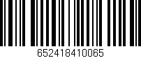 Código de barras (EAN, GTIN, SKU, ISBN): '652418410065'