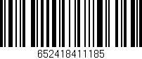Código de barras (EAN, GTIN, SKU, ISBN): '652418411185'
