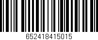 Código de barras (EAN, GTIN, SKU, ISBN): '652418415015'
