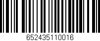 Código de barras (EAN, GTIN, SKU, ISBN): '652435110016'