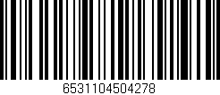 Código de barras (EAN, GTIN, SKU, ISBN): '6531104504278'