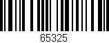 Código de barras (EAN, GTIN, SKU, ISBN): '65325'