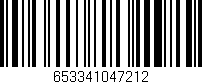 Código de barras (EAN, GTIN, SKU, ISBN): '653341047212'