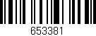 Código de barras (EAN, GTIN, SKU, ISBN): '653381'