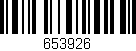 Código de barras (EAN, GTIN, SKU, ISBN): '653926'