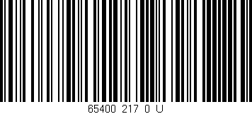 Código de barras (EAN, GTIN, SKU, ISBN): '65400_217_0_U'
