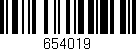 Código de barras (EAN, GTIN, SKU, ISBN): '654019'