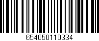 Código de barras (EAN, GTIN, SKU, ISBN): '654050110334'