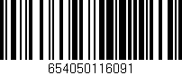 Código de barras (EAN, GTIN, SKU, ISBN): '654050116091'