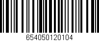 Código de barras (EAN, GTIN, SKU, ISBN): '654050120104'