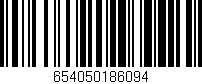 Código de barras (EAN, GTIN, SKU, ISBN): '654050186094'