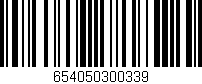 Código de barras (EAN, GTIN, SKU, ISBN): '654050300339'
