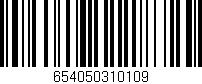 Código de barras (EAN, GTIN, SKU, ISBN): '654050310109'