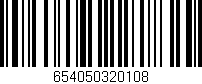 Código de barras (EAN, GTIN, SKU, ISBN): '654050320108'