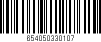 Código de barras (EAN, GTIN, SKU, ISBN): '654050330107'