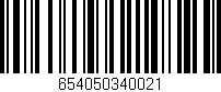 Código de barras (EAN, GTIN, SKU, ISBN): '654050340021'
