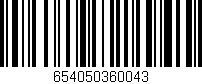 Código de barras (EAN, GTIN, SKU, ISBN): '654050360043'