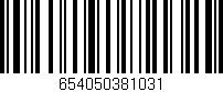 Código de barras (EAN, GTIN, SKU, ISBN): '654050381031'