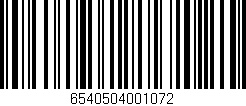 Código de barras (EAN, GTIN, SKU, ISBN): '6540504001072'