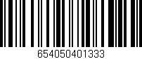 Código de barras (EAN, GTIN, SKU, ISBN): '654050401333'