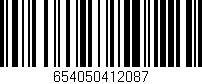 Código de barras (EAN, GTIN, SKU, ISBN): '654050412087'