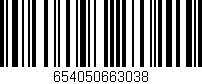 Código de barras (EAN, GTIN, SKU, ISBN): '654050663038'