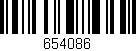 Código de barras (EAN, GTIN, SKU, ISBN): '654086'