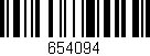 Código de barras (EAN, GTIN, SKU, ISBN): '654094'