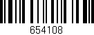 Código de barras (EAN, GTIN, SKU, ISBN): '654108'