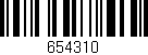 Código de barras (EAN, GTIN, SKU, ISBN): '654310'
