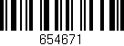 Código de barras (EAN, GTIN, SKU, ISBN): '654671'