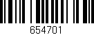 Código de barras (EAN, GTIN, SKU, ISBN): '654701'