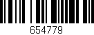 Código de barras (EAN, GTIN, SKU, ISBN): '654779'