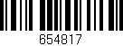 Código de barras (EAN, GTIN, SKU, ISBN): '654817'