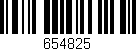 Código de barras (EAN, GTIN, SKU, ISBN): '654825'