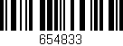 Código de barras (EAN, GTIN, SKU, ISBN): '654833'
