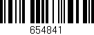 Código de barras (EAN, GTIN, SKU, ISBN): '654841'