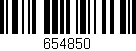 Código de barras (EAN, GTIN, SKU, ISBN): '654850'
