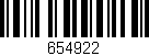 Código de barras (EAN, GTIN, SKU, ISBN): '654922'